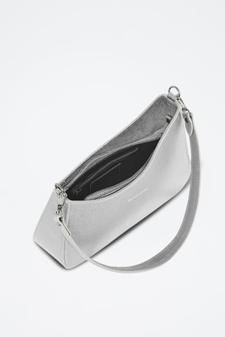 Sac porté épaule en cuir - Argenté