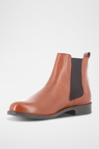 Botins Chelsea em couro Imelda - Camel