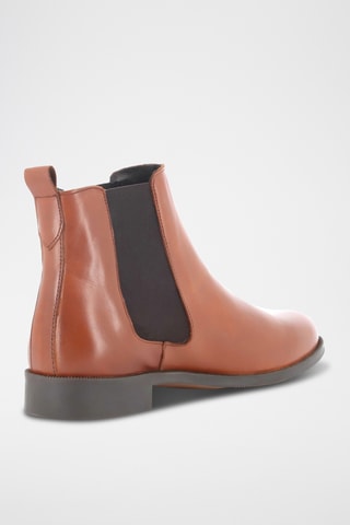Botins Chelsea em couro Imelda - Camel