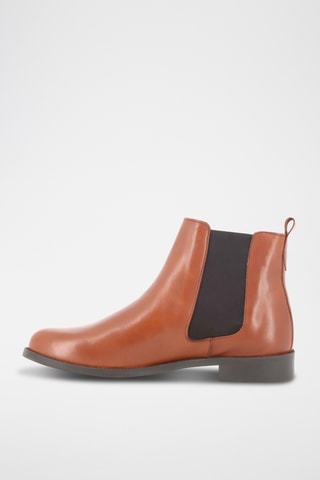 Botins Chelsea em couro Imelda - Camel