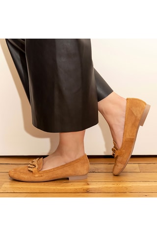 Mocassins en nubuck Comedie - Camel