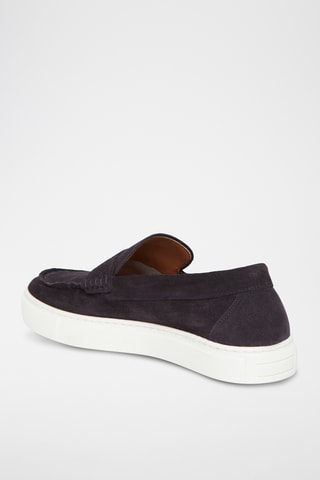 Mocassins en nubuck Romain - Bleu marine