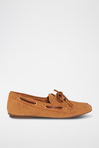 Chaussures bateau en nubuck Norine - Camel