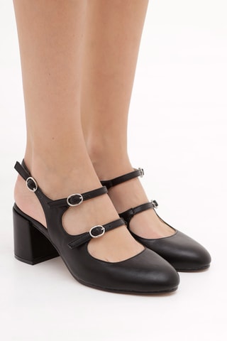 Babies à talons Lya - Noir