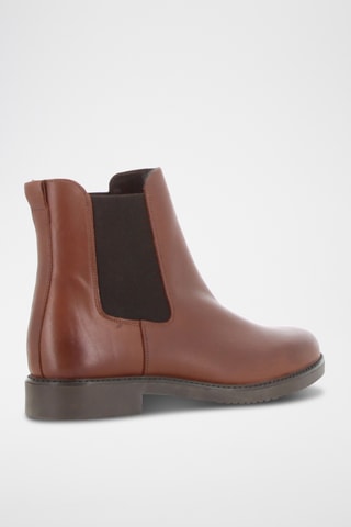 Botins Chelsea em couro Brunette - Castanho