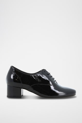 Derbys à talons en cuir verni - Noir