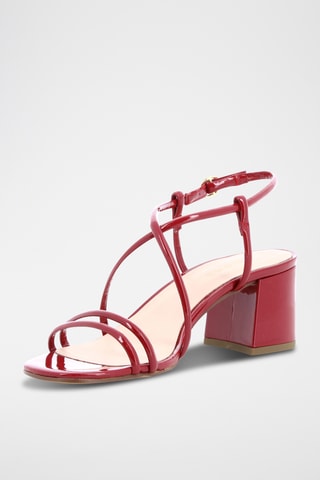 Sandales à talons en cuir Kat - Rouge