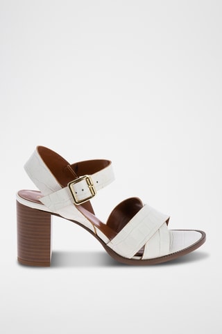 Sandales à talons Veloutine - Blanc