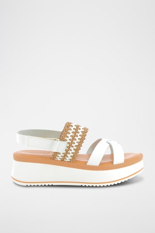 Sandales plateformes en cuir Gaelle - Blanc