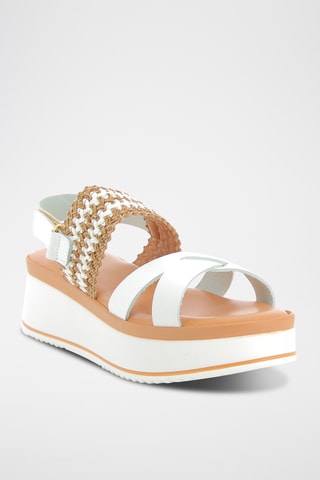 Sandales plateformes en cuir Gaelle - Blanc