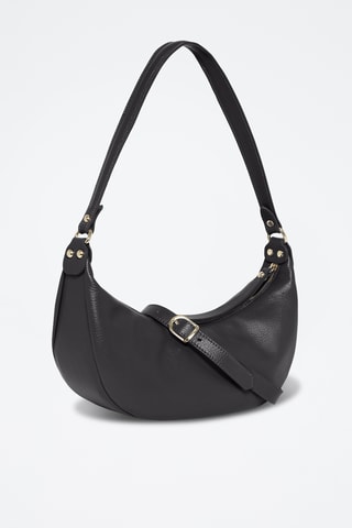 Sac porté épaule en cuir - Noir