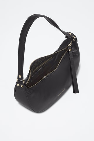 Sac porté épaule en cuir - Noir