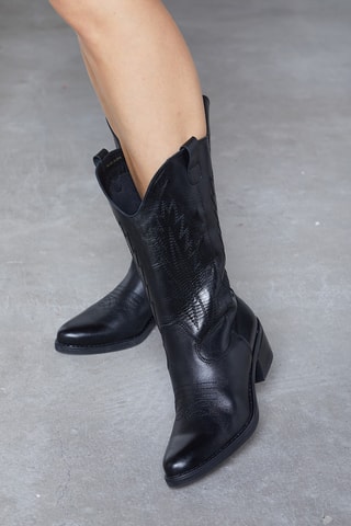 Bottes en cuir Mohini - Noir