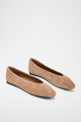 Ballerines en nubuck Airelle - Taupe