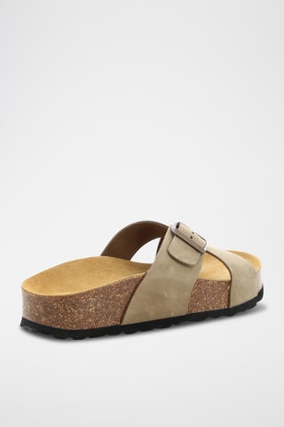Mules en nubuck Cleo - Kaki