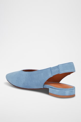 Ballerines en cuir de veau nubuck Rosee - Bleu