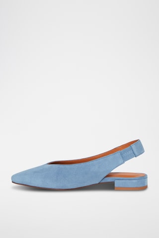 Ballerines en cuir de veau nubuck Rosee - Bleu
