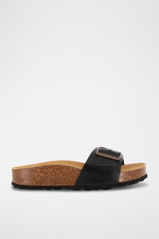 Mules plateformes en cuir Raydonia - Noir