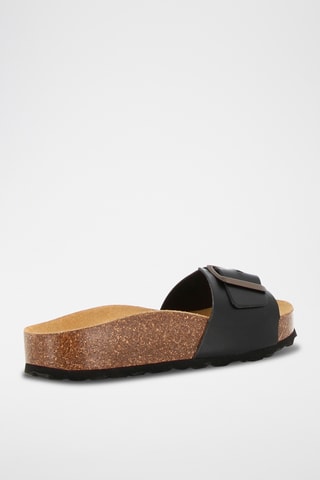 Mules plateformes en cuir Raydonia - Noir