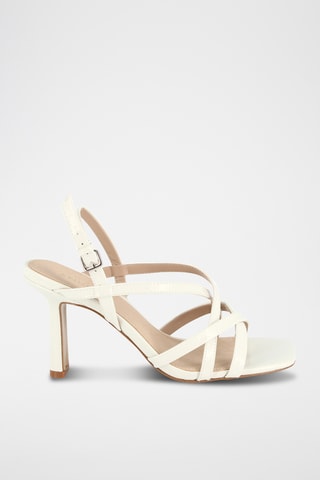 Sandales à talons en cuir Extravertie - Blanc