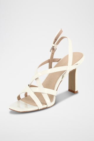 Sandales à talons en cuir Extravertie - Blanc