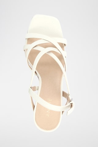 Sandales à talons en cuir Extravertie - Blanc