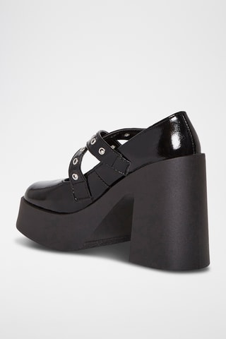 Babies à talons vernies Aprylette - Noir