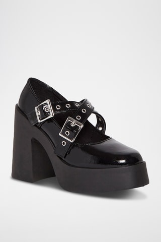 Babies à talons vernies Aprylette - Noir