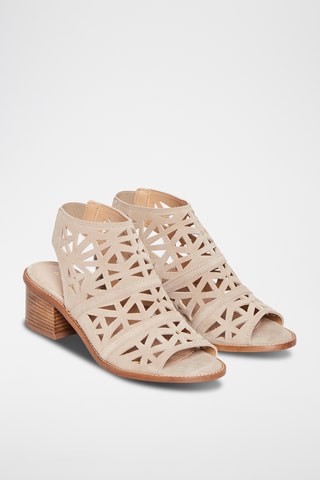 Sandales à talons en nubuck Carioca - Beige