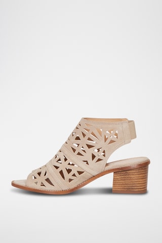 Sandales à talons en nubuck Carioca - Beige