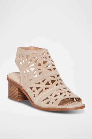 Sandales à talons en nubuck Carioca - Beige