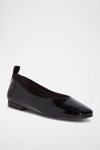 Ballerines en cuir verni Caliopa - Noir