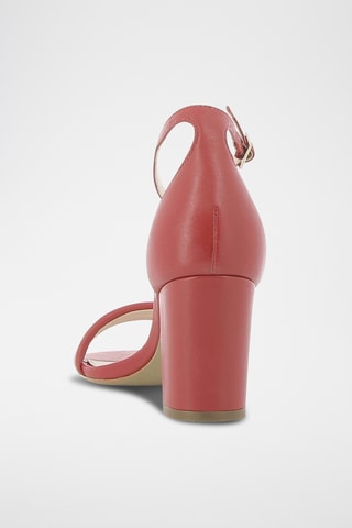 Sandales à talons en cuir Inseparable - Rouge