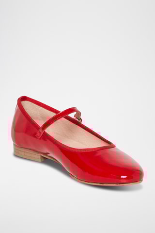 Babies en cuir verni Agathe - Rouge