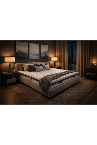 Matelas à ressorts ensachés et mémoire de forme Villandry - Epaisseur 24 cm