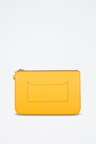 Pochette en cuir d'agneau New Peyton - Jaune