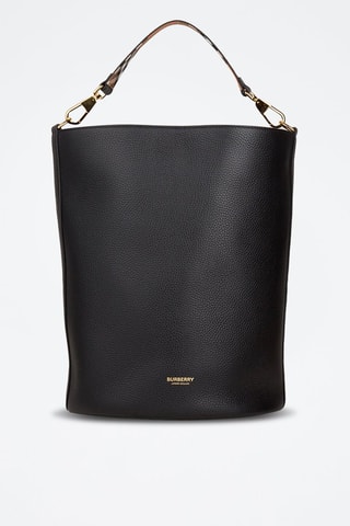 Sac seau en cuir Medium Bucket Lgl - Noir