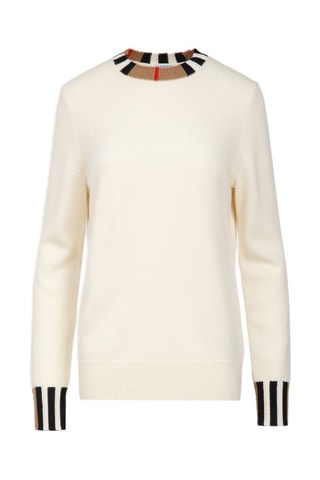 Pull en laine et cachemire Eyre - Blanc naturel