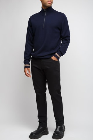 Pull en laine mérinos Itter - Bleu marine