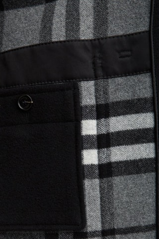 Manteau à capuche en laine Marton - Noir