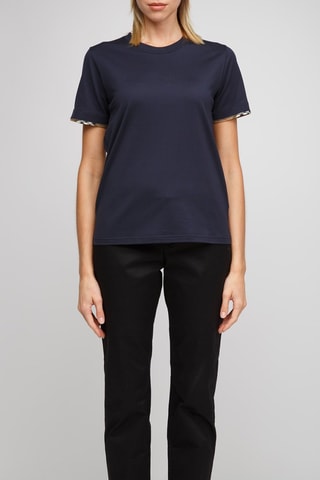T-shirt en coton Jwear - Bleu marine noir