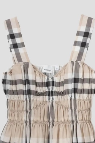 Robe midi sans manches Delilah Chk - Beige