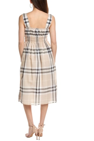 Robe midi sans manches Delilah Chk - Beige