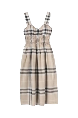 Robe midi sans manches Delilah Chk - Beige