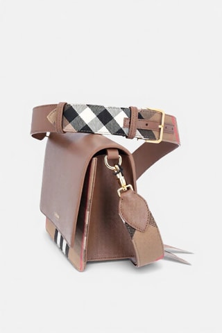 Sac bandoulière en cuir Ll Sm Bucket Lgl - Marron