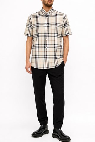 Chemise Shefford Ss Chk - Beige moderne