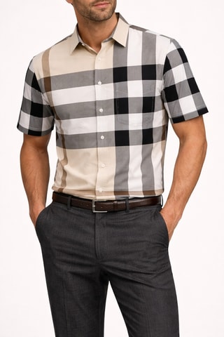 Chemise Claverdon Ss Chk - Beige moderne