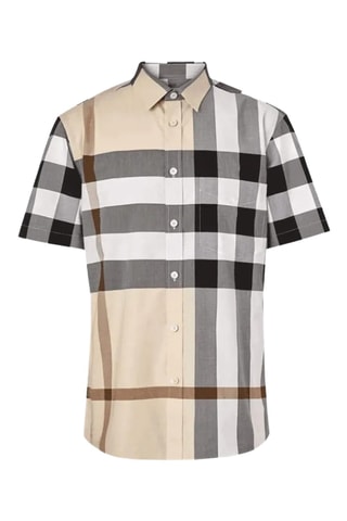 Chemise Claverdon Ss Chk - Beige moderne