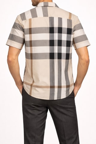 Chemise Claverdon Ss Chk - Beige moderne