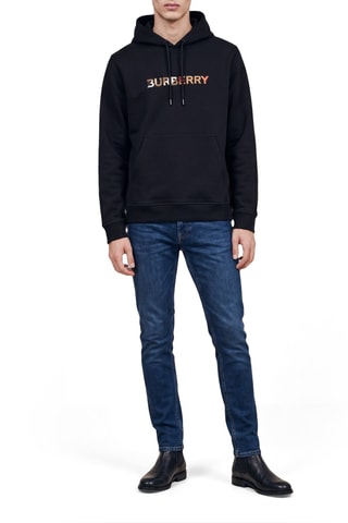 Sweat à capuche Farley Emb - Noir